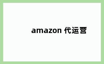 amazon 代运营